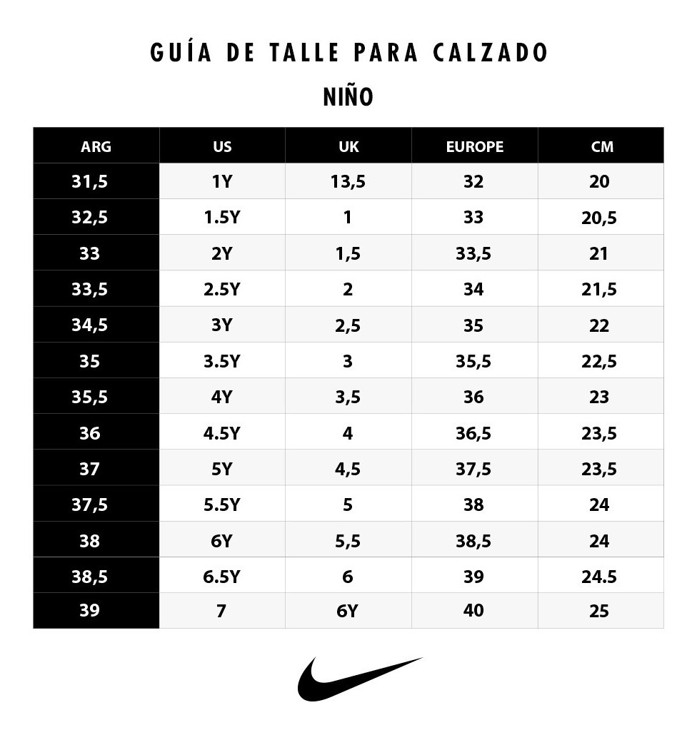 Equivalencia Tallas Nike Niños Store, 53% OFF | www.barribarcelona.com