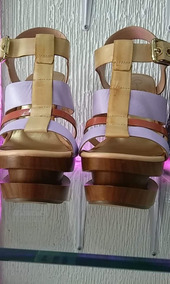 Zapatillas Doradas Marca Liverpool Jessica Simpson Zapatos Tacos