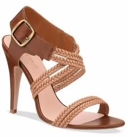 zapatillas sandalias andrea cafes tejidas tacón bajito