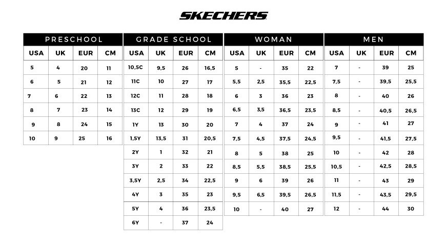 Tallaje Skechers Flash Sales, 57% | www.bridgepartnersllc.com