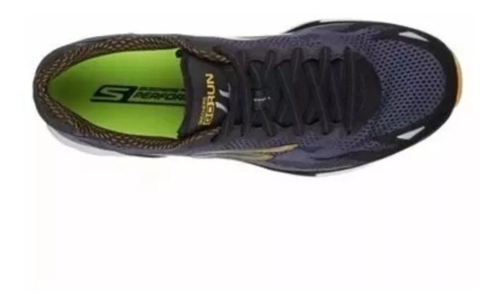 Zapatillas Skechers Running Go Run 4 Hombre Negro C/azul - $ 5.334