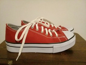 zapatillas tipo converse rojas