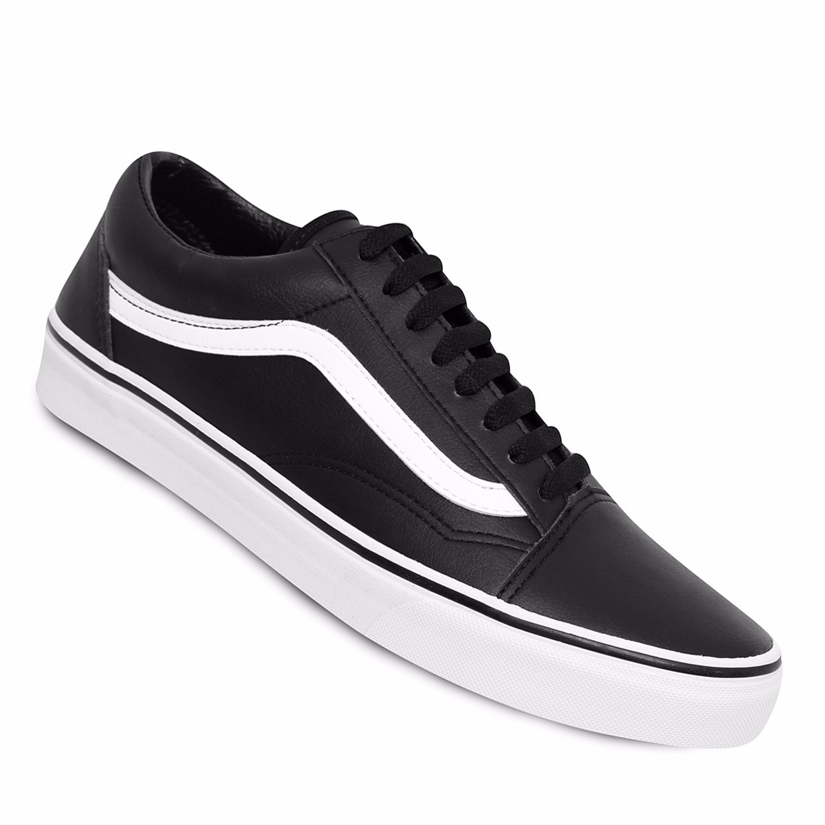 zapatillas vans negras de cuero