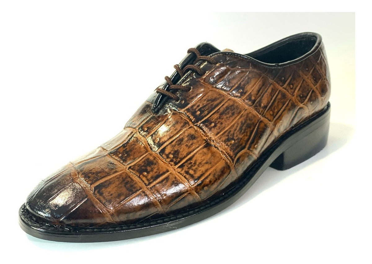 Zapato En Piel De Cocodrilo Original, Diseño Italiano - $ 4,200.00 en