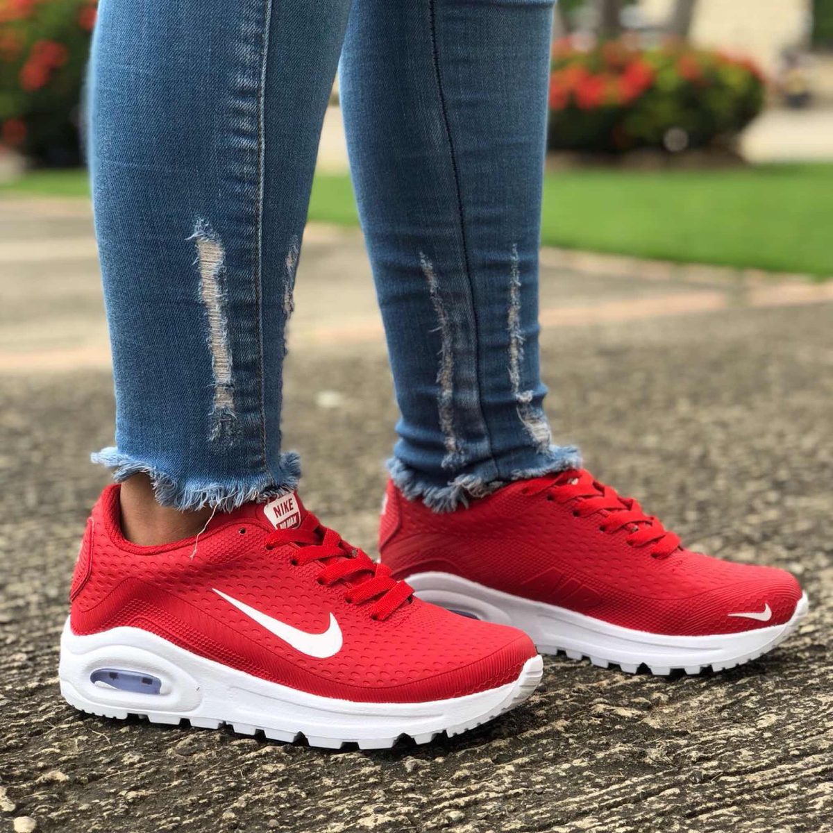 tenis nike rojo mujer