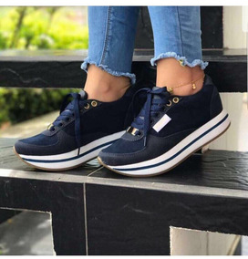 tenis azules oscuros mujer