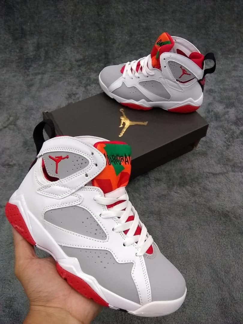 jordan retro 7 blanco con rojo