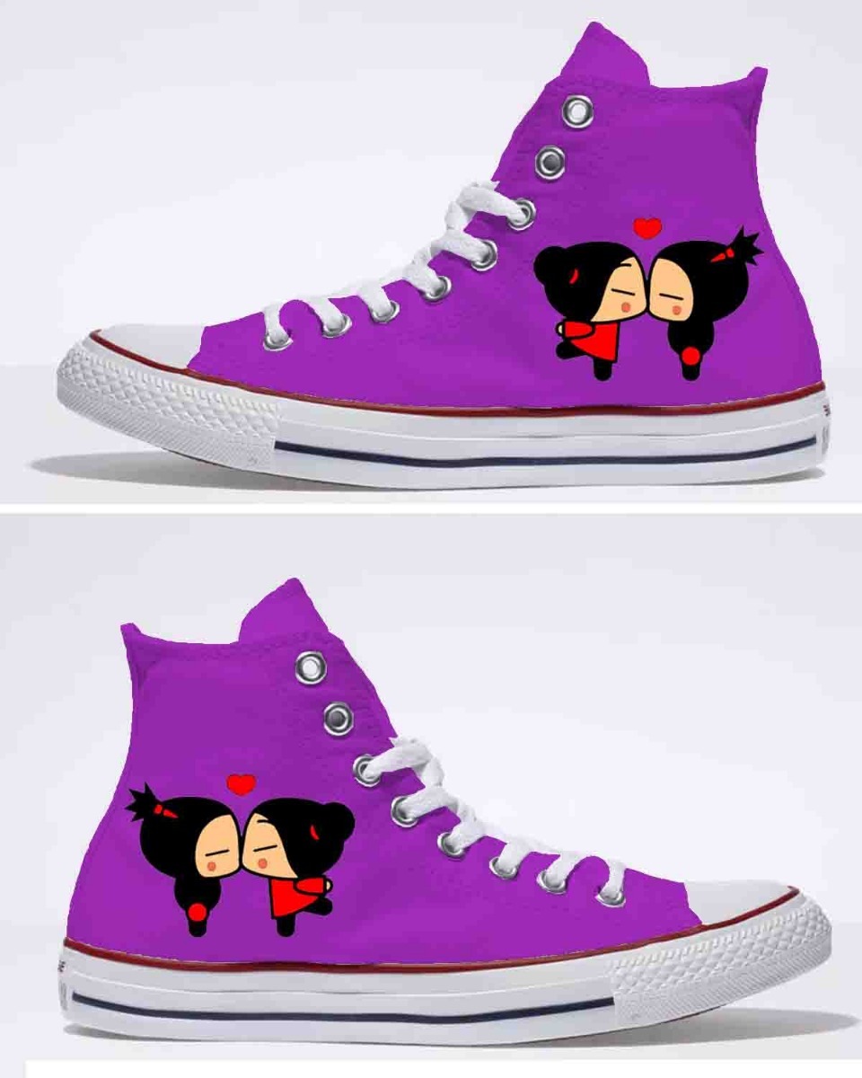 Pintados A Botin Beso Amor Mano Zapatos Pucca Hombre zVqGUSMp