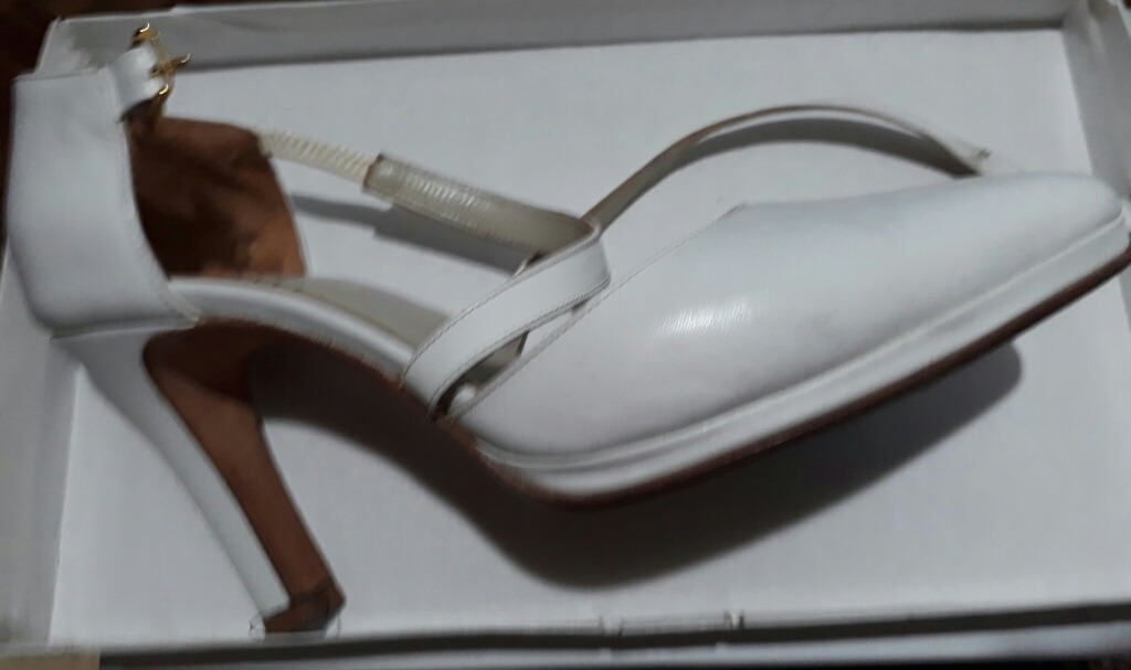 zapatos para 15 años o novia n° 37 blanco o tostado - $ 500,00 en