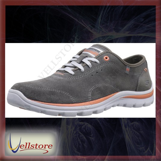 skechers lace up sneakers hombre naranja