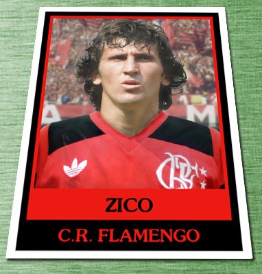 Zico Galinho Modelo Futebol Cards Ping Pong Flamengo 