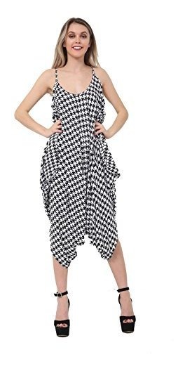 OneSize 4-22, Dog Tooth ZJ Clothes Womens Thin Strap Romper Baggy Harem Jumpsuit Playsuit