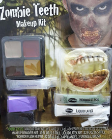Zombie Kit Maquillaje Disfraz Dientes Halloween Fiesta