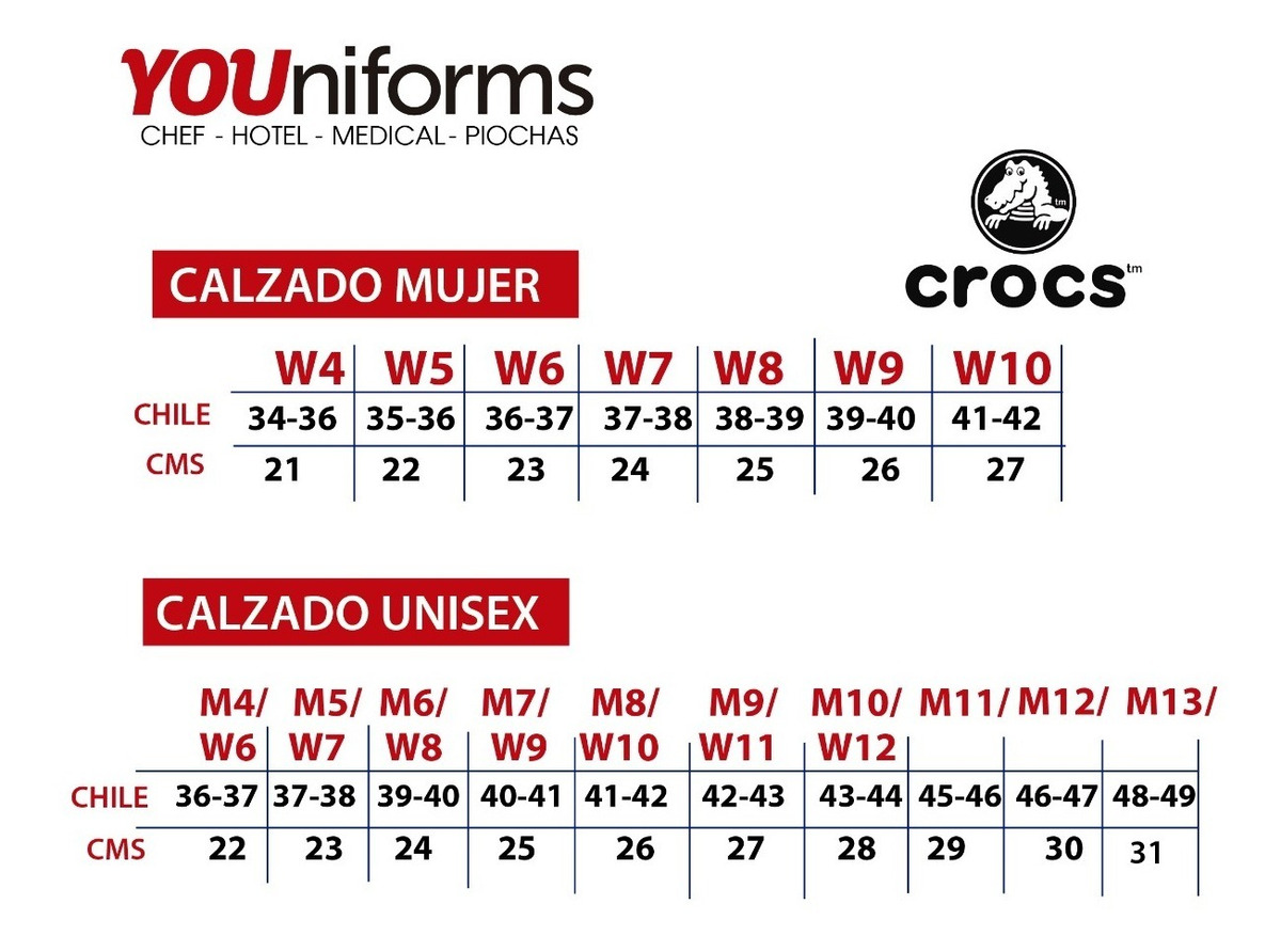 Niños Tabla De Numeros Crocs Equivalencias Crocs Equivalencia GuÃa